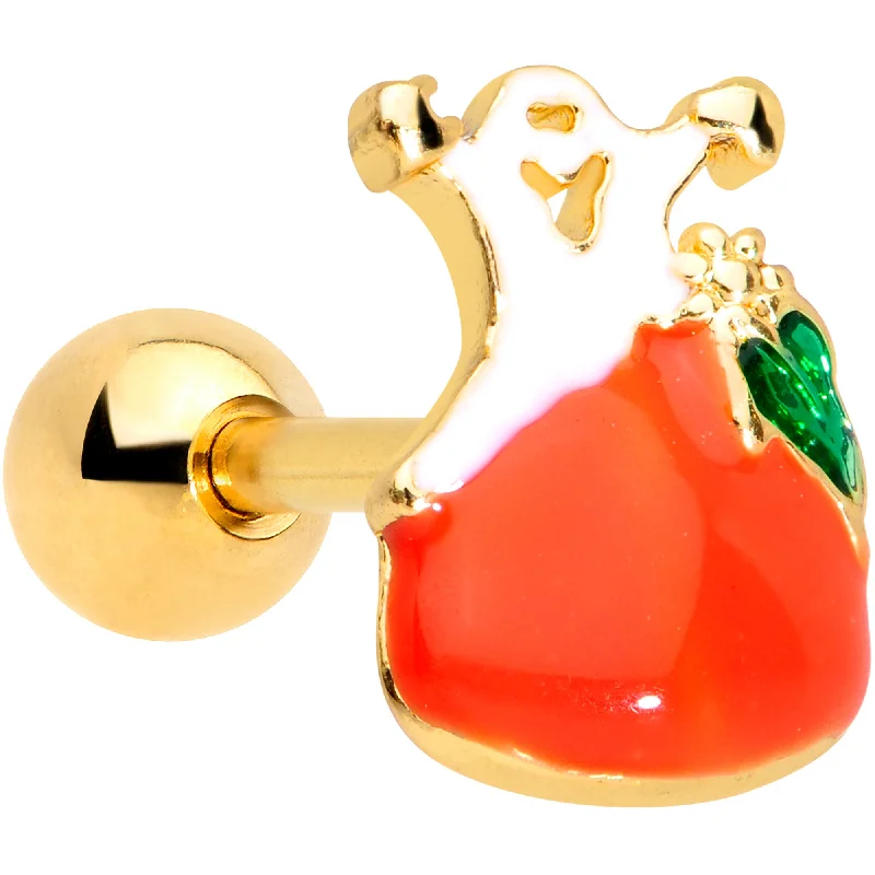 Women's Earrings – Elegant Designs for Every Personality--16 Gauge 1/4 Gold Tone Haunted Pumpkin Halloween Cartilage Tragus Women's Earrings – Elegant Designs for Every Personality--16 Gauge 1/4 Gold Tone Haunted Pumpkin Halloween Cartilage Tragus
