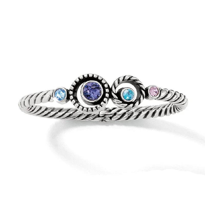 Beautiful Bangles for Women with Swarovski-Halo Hinged Bangle