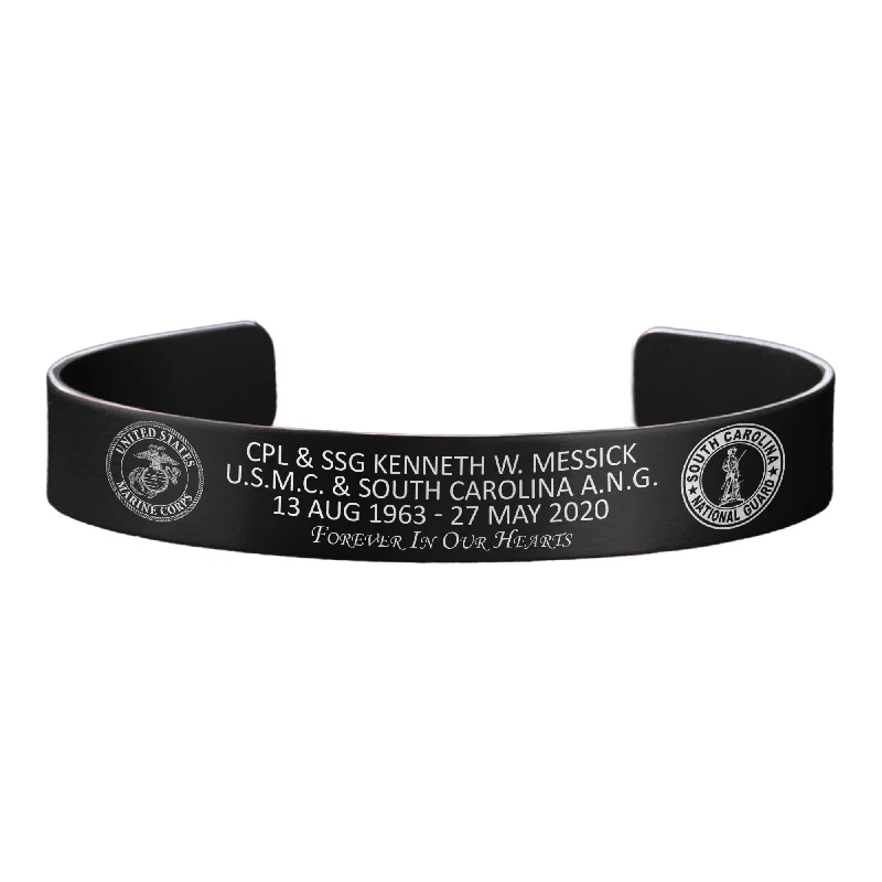 Customizable Bracelets for Men-Cpl & SSG Kenneth W. Messick Memorial Band – Hosted by the Messick Family Customizable Bracelets for Men-Cpl & SSG Kenneth W. Messick Memorial Band – Hosted by the Messick Family