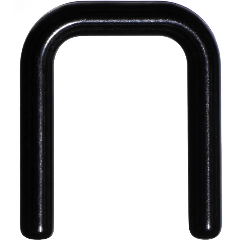 Nose Rings for Everyday Accessories -14 Gauge 7/16 Black Flexible Bioplast Square Septum Retainer Nose Rings for Everyday Accessories -14 Gauge 7/16 Black Flexible Bioplast Square Septum Retainer