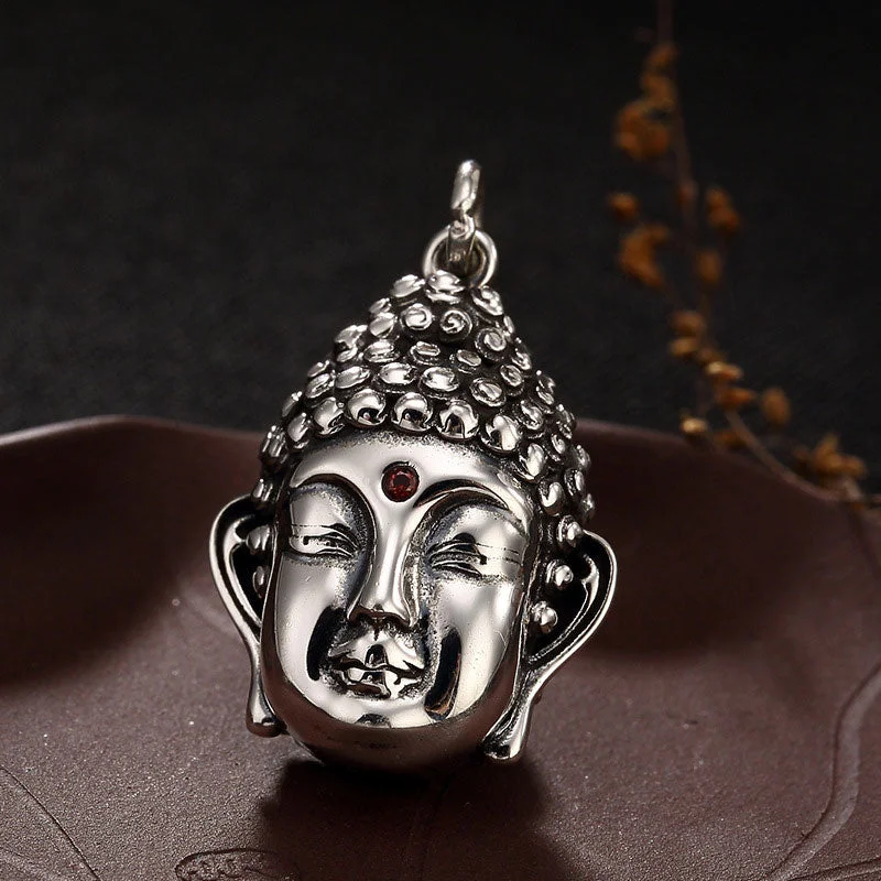 Shop Classic Women's Necklaces & Pendants with a Modern Twist-Buddha Stones 925 Sterling Silver Buddha Head Compassion Necklace Pendant Shop Classic Women's Necklaces & Pendants with a Modern Twist-Buddha Stones 925 Sterling Silver Buddha Head Compassion Necklace Pendant