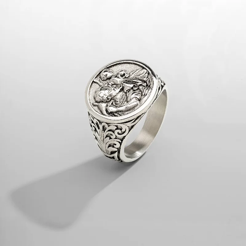 Top Men's Rings – Crafted for Every Style  St. Christopher Ring (Silver)