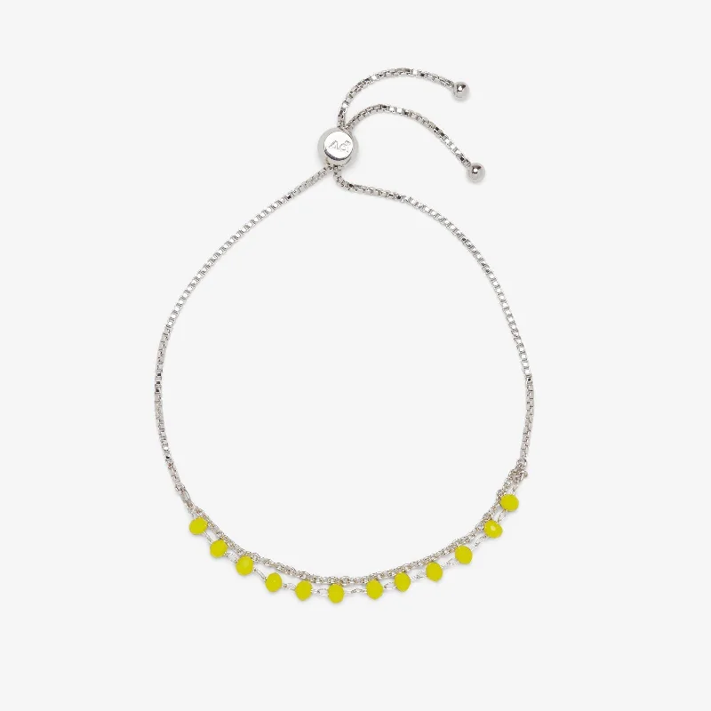 Women's Adjustable Bangle Bracelets-Neon Chain Slider Bracelet