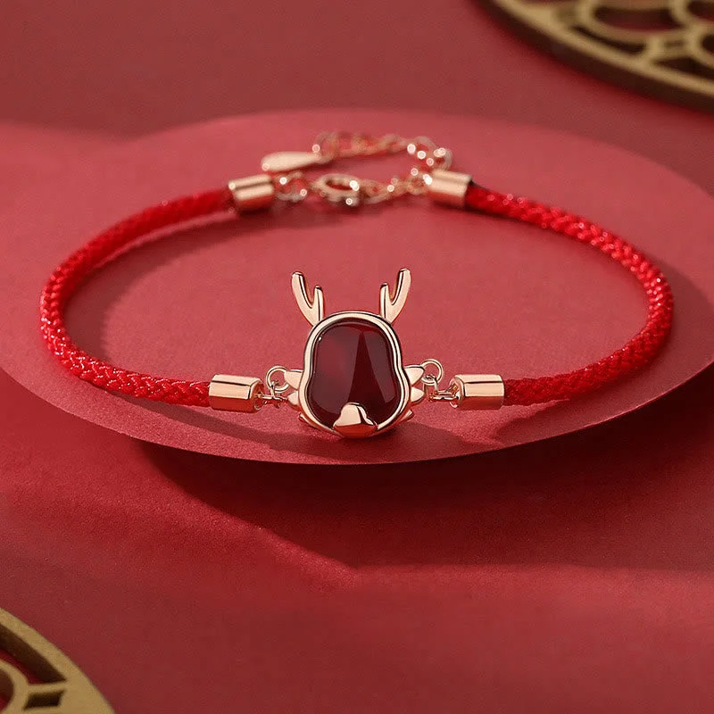 Classic Silver Bangles for Women-❗❗❗A Flash Sale- Buddha Stones 925 Sterling Silver Year of the Dragon Natural Red Agate Dragon Attract Fortune Fu Character Strength Bracelet Necklace Pendant Earrings