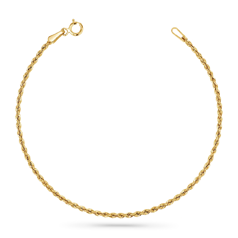 Cuff Bracelets for Men with Engravable Plates-Dainty Rope Chain Bracelet