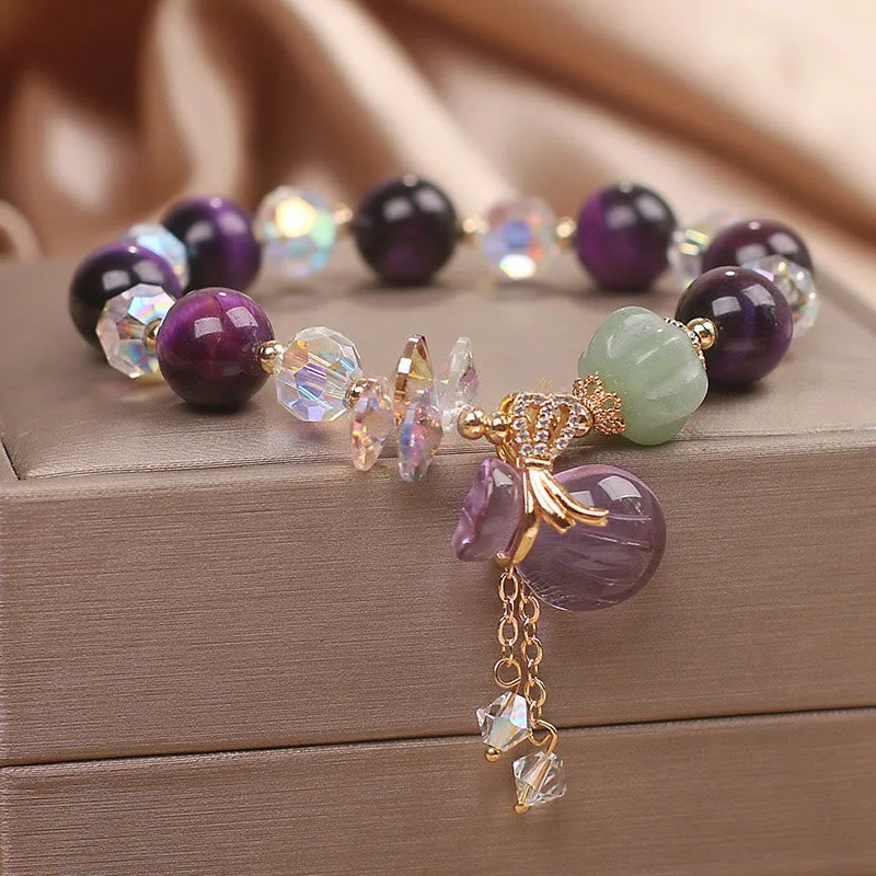 High-End Beaded Bracelets for Men-Buddha Stones Purple Tiger Eye White Crystal Amethyst Jade Bravery Bracelet High-End Beaded Bracelets for Men-Buddha Stones Purple Tiger Eye White Crystal Amethyst Jade Bravery Bracelet
