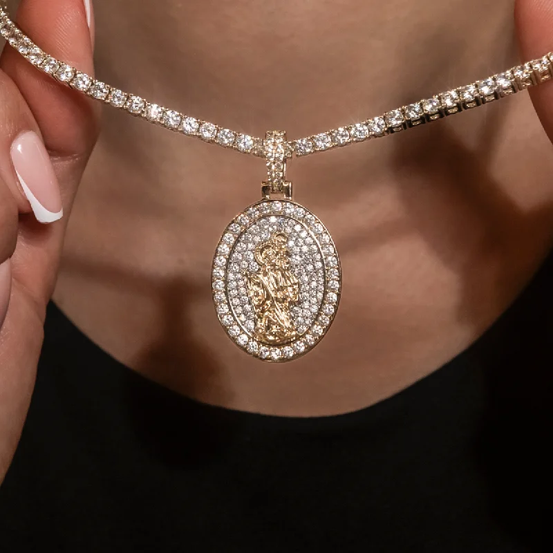 Shop Classic Women's Necklaces & Pendants with a Modern Twist-Saint Christopher Pendant Shop Classic Women's Necklaces & Pendants with a Modern Twist-Saint Christopher Pendant