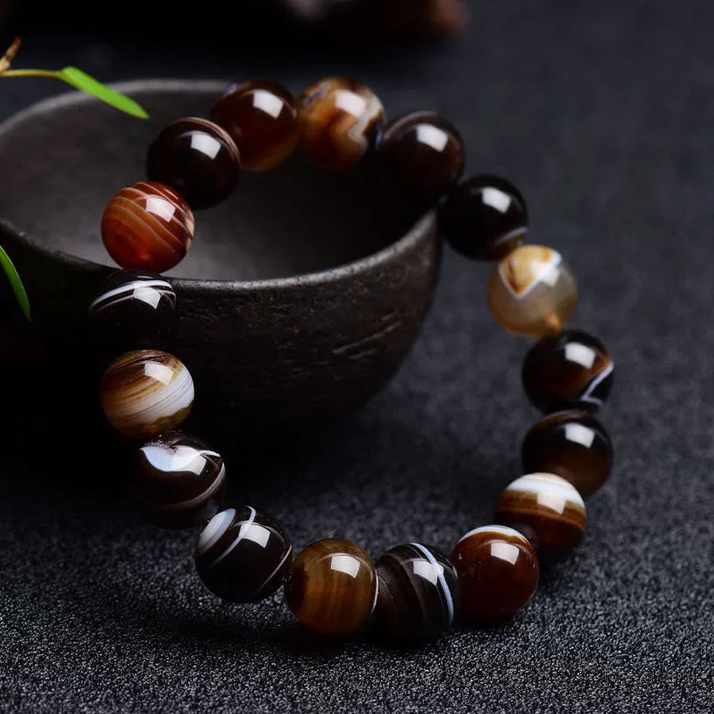 Trendy Beaded Bracelets for Men-Buddha Stones Tibetan Sardonyx Happiness Positive Bracelet Trendy Beaded Bracelets for Men-Buddha Stones Tibetan Sardonyx Happiness Positive Bracelet