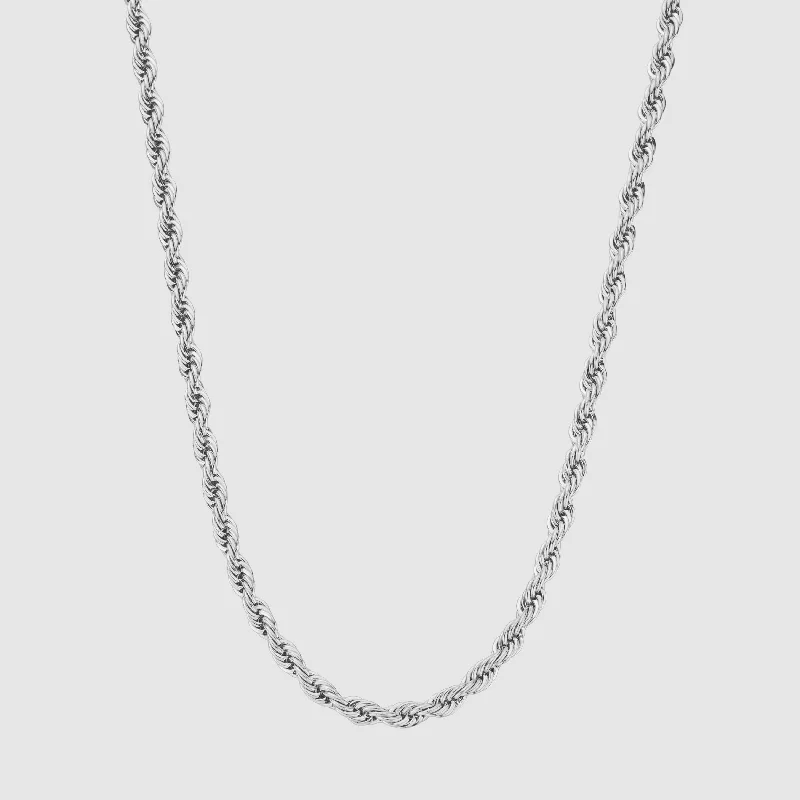 Exclusive Men's Necklaces & Pendants for the Modern Gentleman-Rope (Silver) 5mm