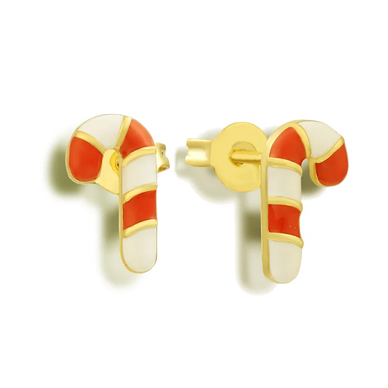 Women's Earrings – Elegant Designs for Every Personality--Candy Cane Earrings