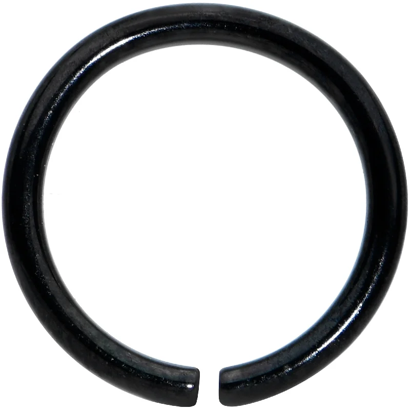 Nose Rings for Occasional Wear -20 Gauge 1/4 Black PVD Grade 23 Titanium Bendable Hoop Ring Nose Rings for Occasional Wear -20 Gauge 1/4 Black PVD Grade 23 Titanium Bendable Hoop Ring