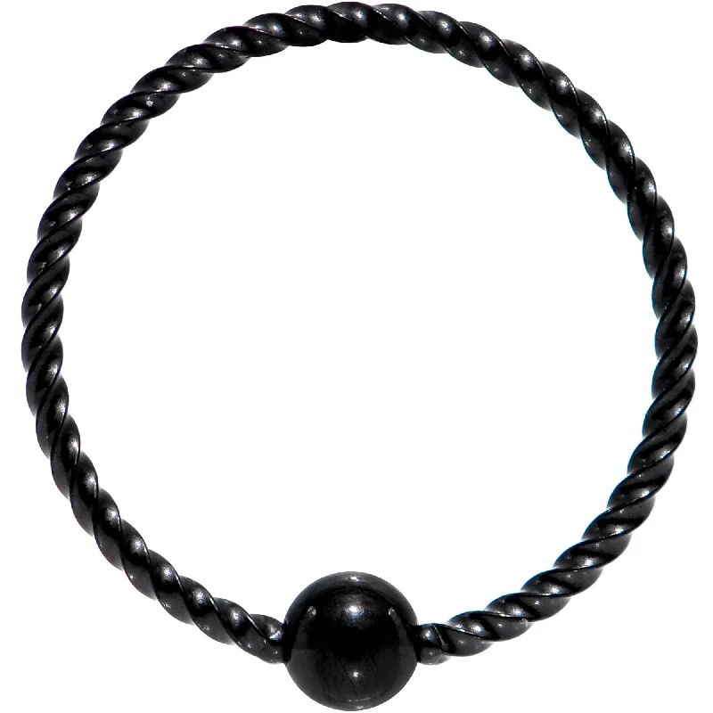 Nose Rings for Personalized Fashion -20 Gauge 3/8 Black Anodized So Twisted Captive Style Seamless Ring Nose Rings for Personalized Fashion -20 Gauge 3/8 Black Anodized So Twisted Captive Style Seamless Ring