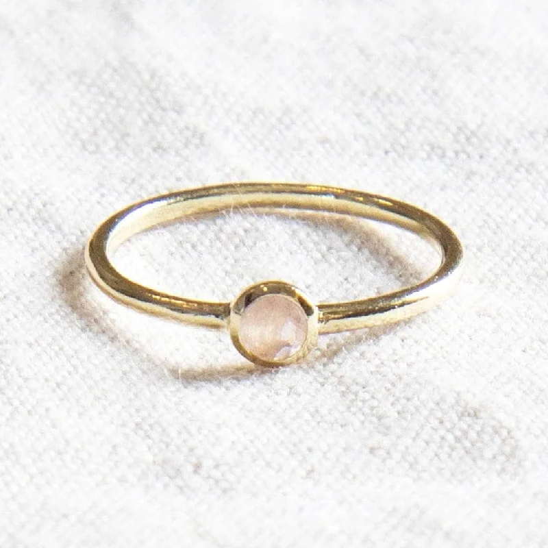 Chic Women's Rings for Fashion-Forward Looks-Rose Quartz Silver or Gold Ring