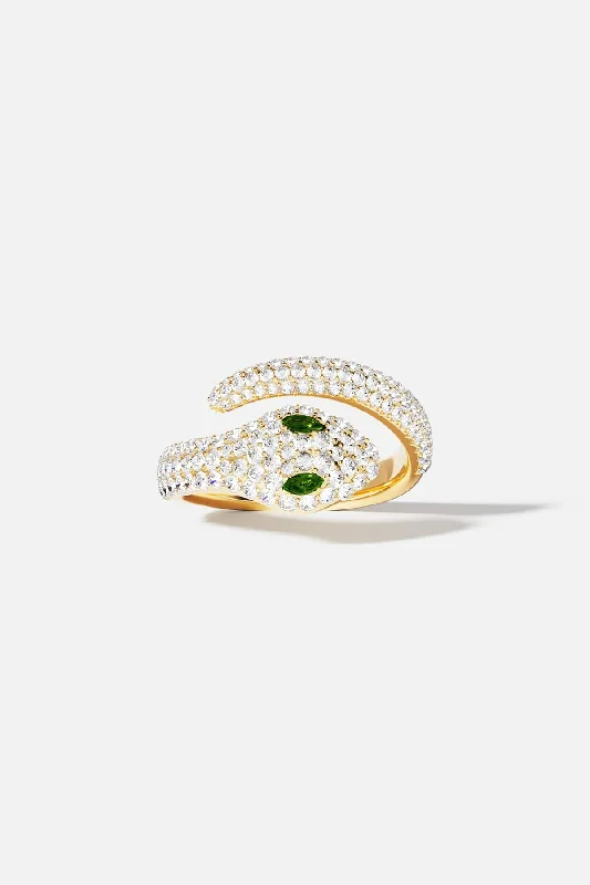 Chic Women's Rings for Fashion-Forward Looks-Kaa wrap ring