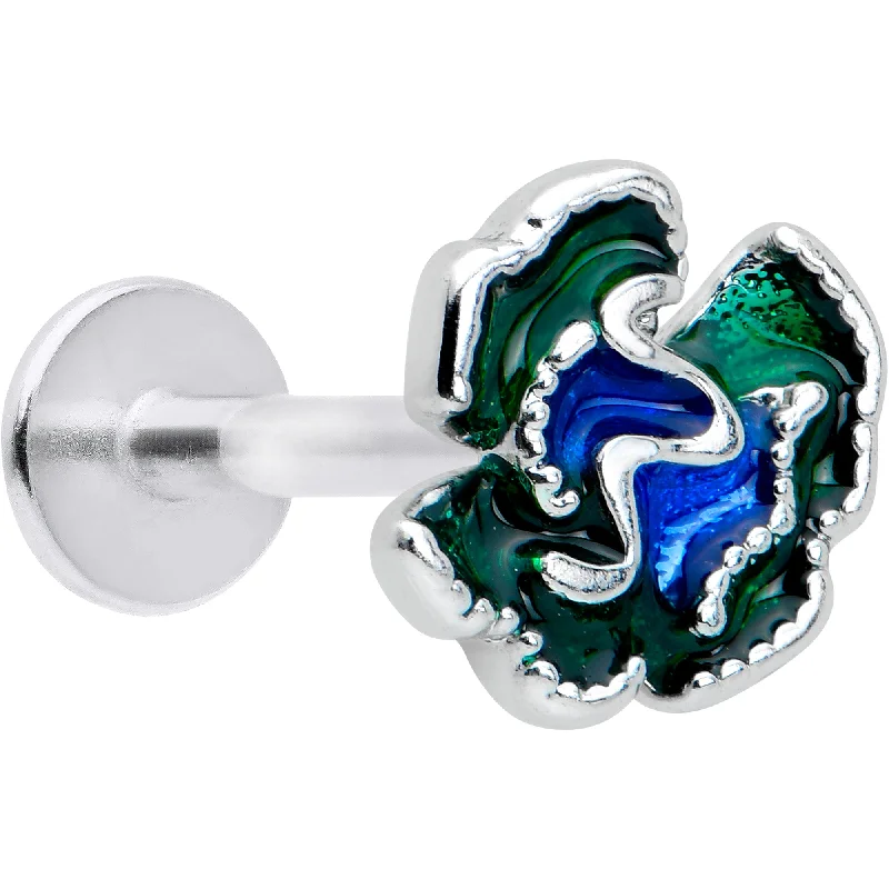 Lip Rings for Unique Personal Style16 Gauge 5/16 Spring Flower Green Blue Labret Monroe Tragus