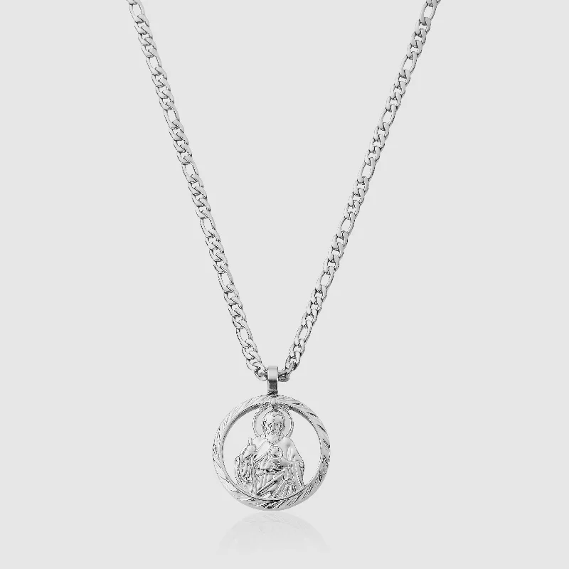 Exclusive Men's Necklaces & Pendants for the Modern Gentleman-St. Jude (Silver)