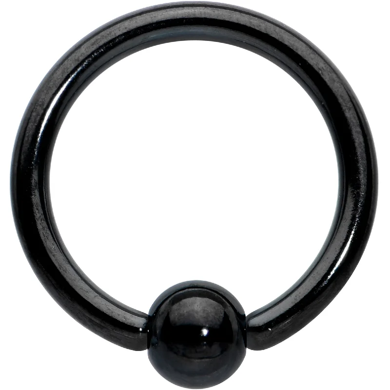Beautiful Lip Rings with Sparkling Accents16 Gauge 5/16 Black Simple Classic BCR Captive Bead Ring