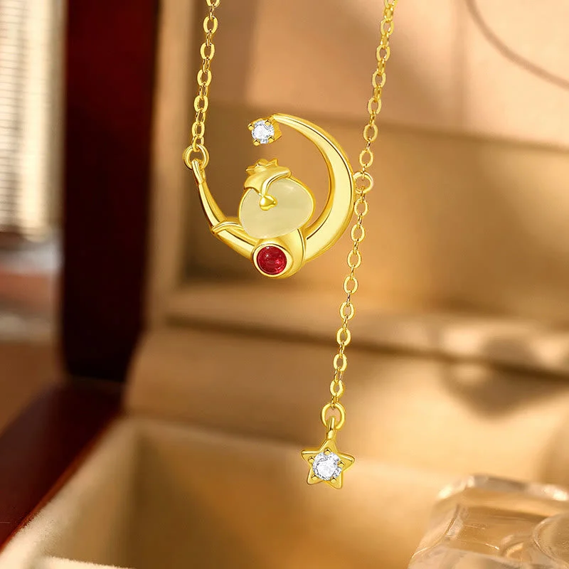 Gold-Plated Bracelets for Men-Buddha Stones 925 Sterling Silver Hetian Jade Red Agate Moon Year Of The Snake Blessing Necklace Pendant Gold-Plated Bracelets for Men-Buddha Stones 925 Sterling Silver Hetian Jade Red Agate Moon Year Of The Snake Blessing Necklace Pendant