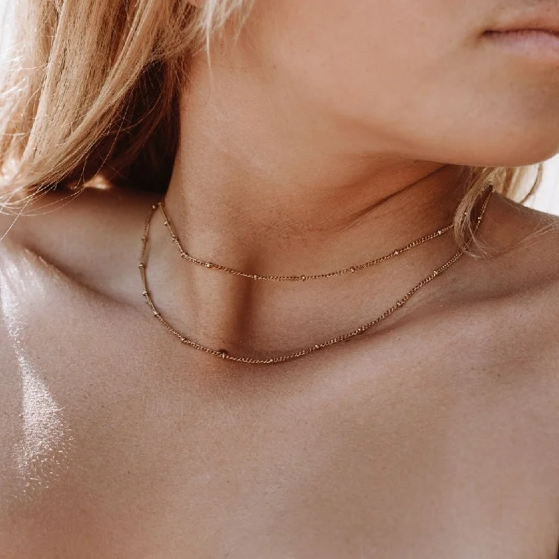 Shop Classic Women's Necklaces & Pendants with a Modern Twist-"Ornos" Layered Choker Necklace Shop Classic Women's Necklaces & Pendants with a Modern Twist-"Ornos" Layered Choker Necklace