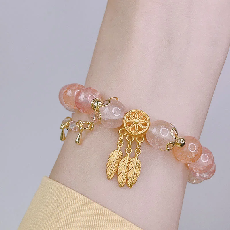 Personalized Leather Bangles for Women-Buddha Stones Glass Bead Dream Catcher Protection Charm Bracelet Personalized Leather Bangles for Women-Buddha Stones Glass Bead Dream Catcher Protection Charm Bracelet