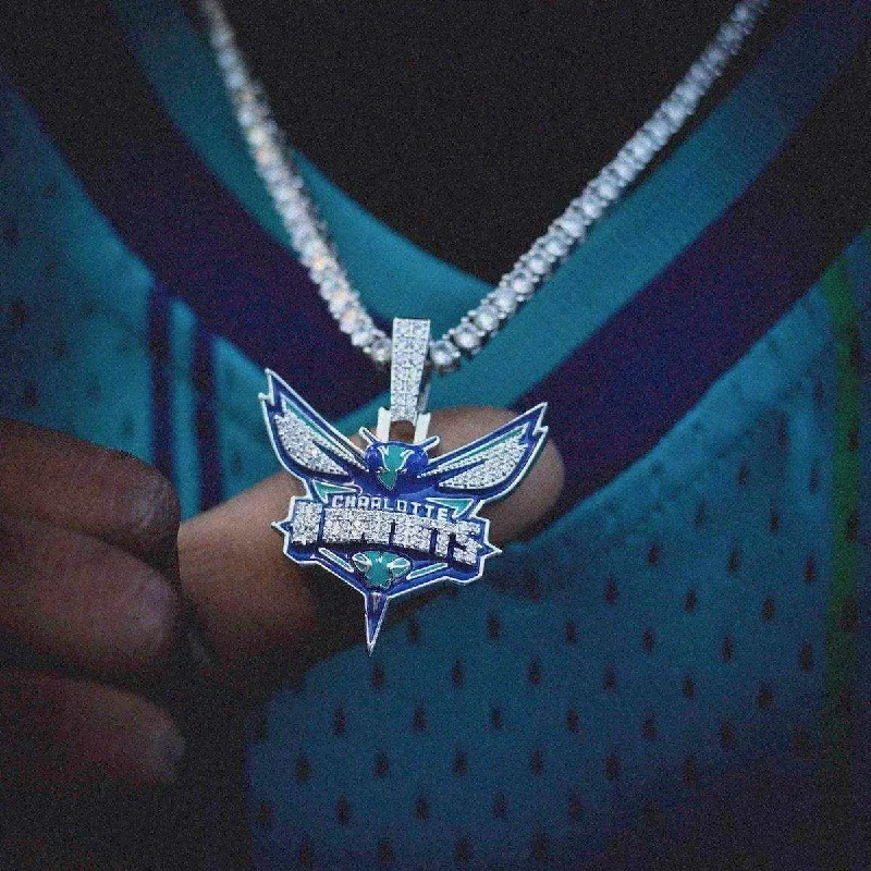 Exclusive Men's Necklaces & Pendants for the Modern Gentleman-Charlotte Hornets Official NBA Logo Pendant Exclusive Men's Necklaces & Pendants for the Modern Gentleman-Charlotte Hornets Official NBA Logo Pendant
