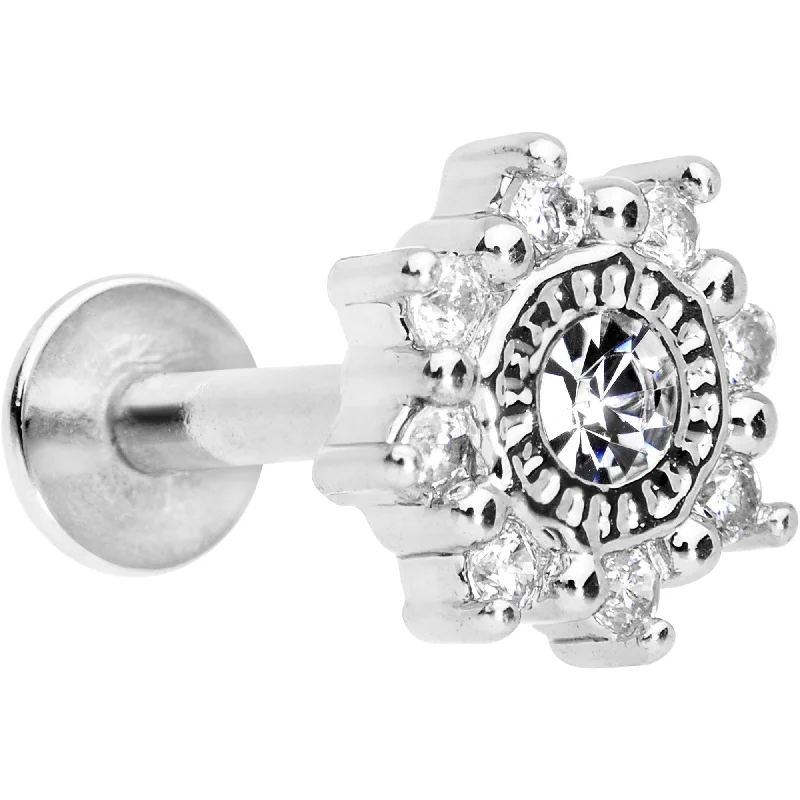 Women's Earrings – Elegant Designs for Every Personality--1/4 Clear CZ Starflake Cartilage Tragus Earring Women's Earrings – Elegant Designs for Every Personality--1/4 Clear CZ Starflake Cartilage Tragus Earring