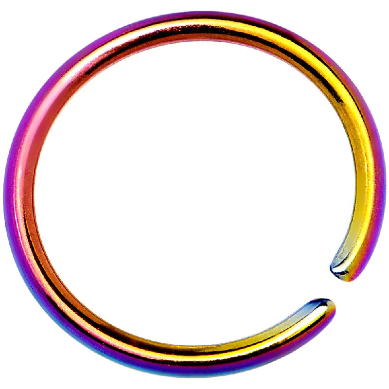 Nose Rings with Oval Shape -20 Gauge 5/16 Rainbow Anodized Annealed Steel Seamless Circular Ring Nose Rings with Oval Shape -20 Gauge 5/16 Rainbow Anodized Annealed Steel Seamless Circular Ring