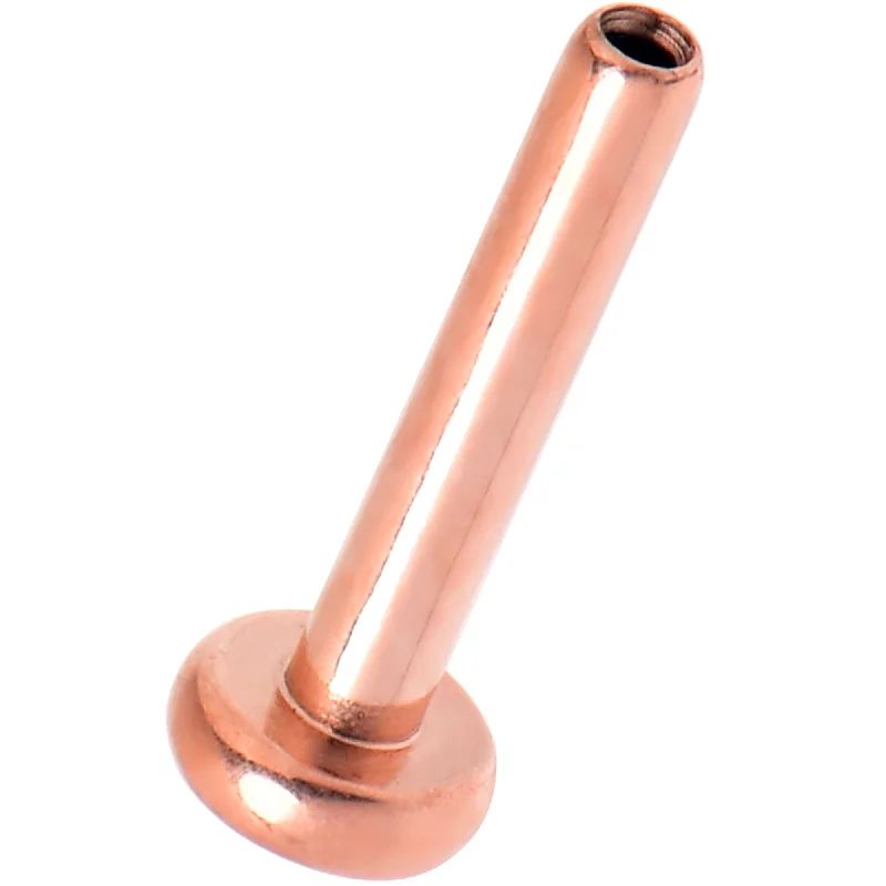 Elegant Lip Rings for Professional Style18 Gauge 1/4 Rosy Tone ASTM F-136 Implant Grade Titanium Threadless Post Only Labret Elegant Lip Rings for Professional Style18 Gauge 1/4 Rosy Tone ASTM F-136 Implant Grade Titanium Threadless Post Only Labret