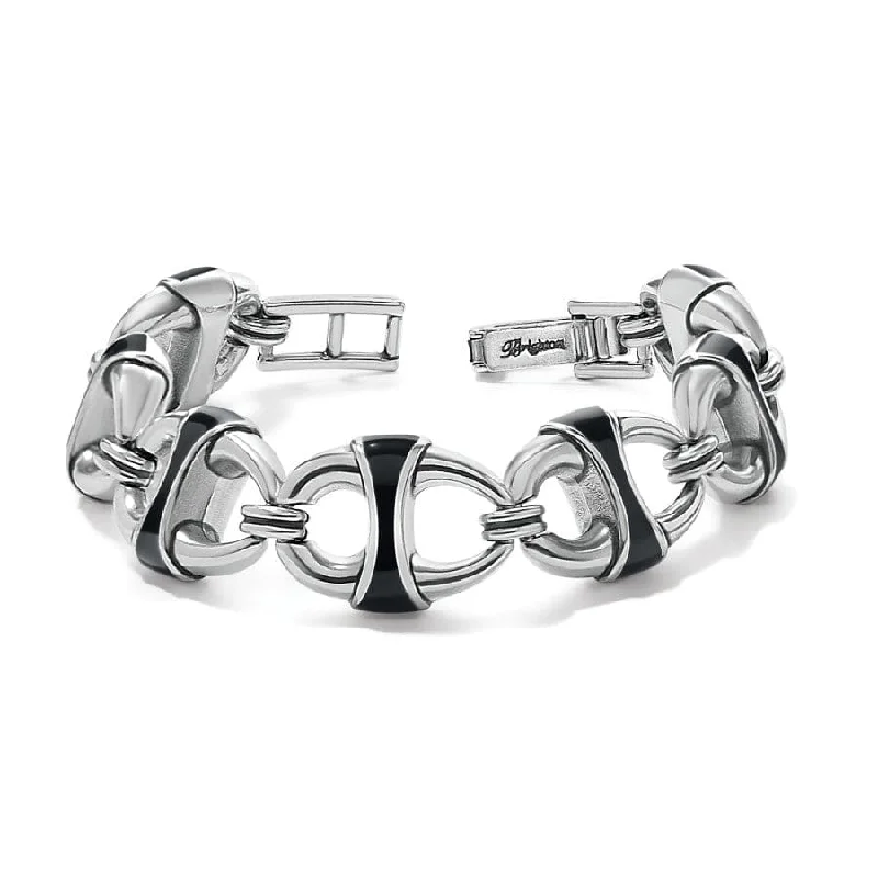 Women's Colored Bangles for Festive Occasions-Portofino Link Reversible Large Bracelet