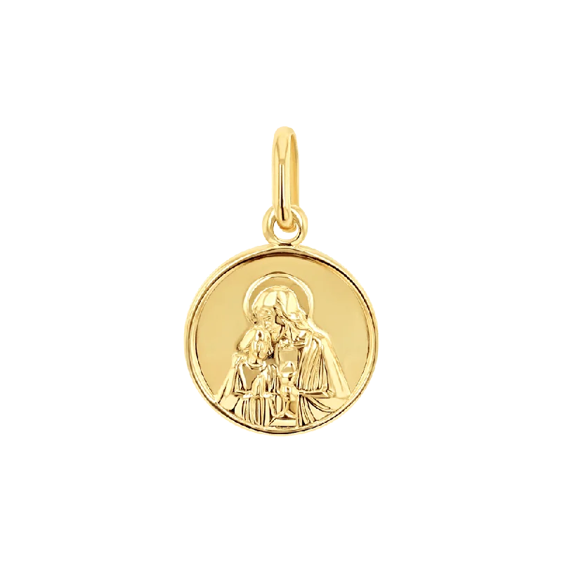 Shop Classic Women's  Necklaces & Pendants with a Modern Twist-Round Religious Charm