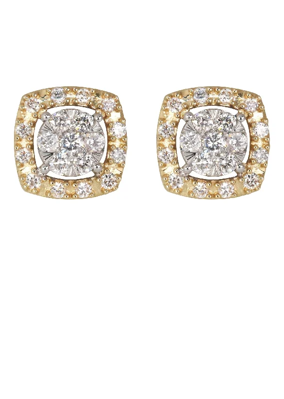 Shop Durable Men's Earrings for Everyday Wear-Mens Stud Diamond Earrings | 0.54 Carats 14K Yellow Gold Shop Durable Men's Earrings for Everyday Wear-Mens Stud Diamond Earrings | 0.54 Carats 14K Yellow Gold