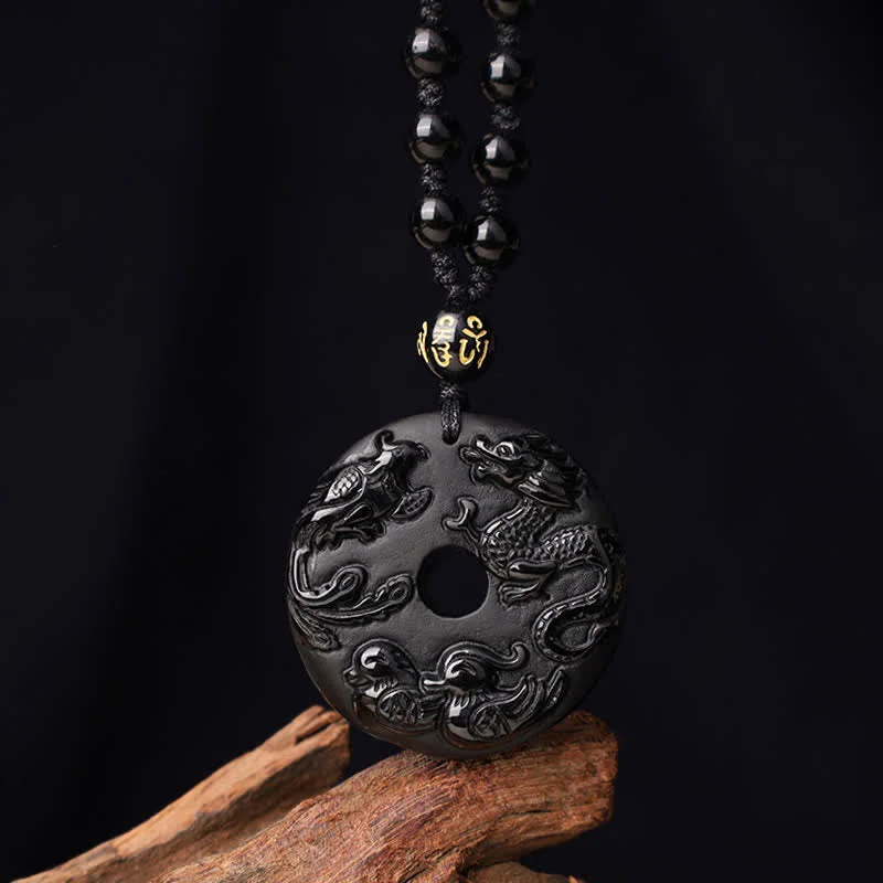 Shop Classic Women's Necklaces & Pendants with a Modern Twist-Buddha Stones Black Obsidian Dragon Phoenix Mandarin Duck Luck Protection Necklace Pendant Shop Classic Women's Necklaces & Pendants with a Modern Twist-Buddha Stones Black Obsidian Dragon Phoenix Mandarin Duck Luck Protection Necklace Pendant