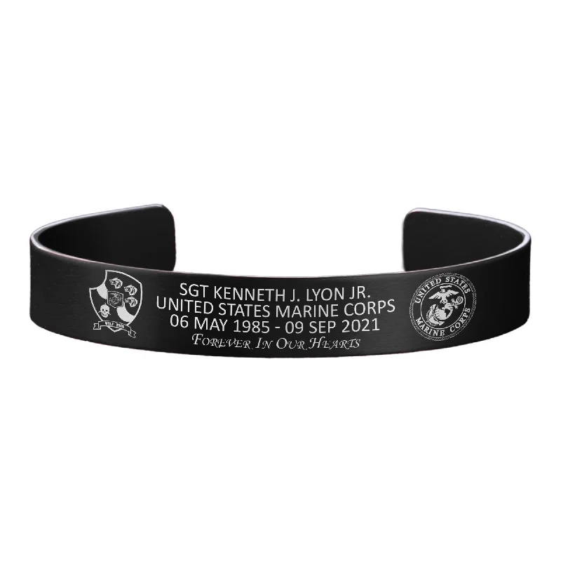 Men's Bracelets with Minimalist Silver Designs-SGT Kenneth J. Lyons Jr. Memorial Band – Hosted by the Lyons Family Men's Bracelets with Minimalist Silver Designs-SGT Kenneth J. Lyons Jr. Memorial Band – Hosted by the Lyons Family