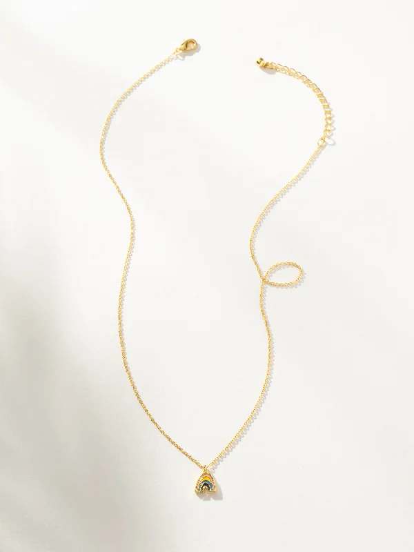 Shop Classic Women's Necklaces & Pendants with a Modern Twist-Mini Rainbow Pendant Necklace Shop Classic Women's Necklaces & Pendants with a Modern Twist-Mini Rainbow Pendant Necklace