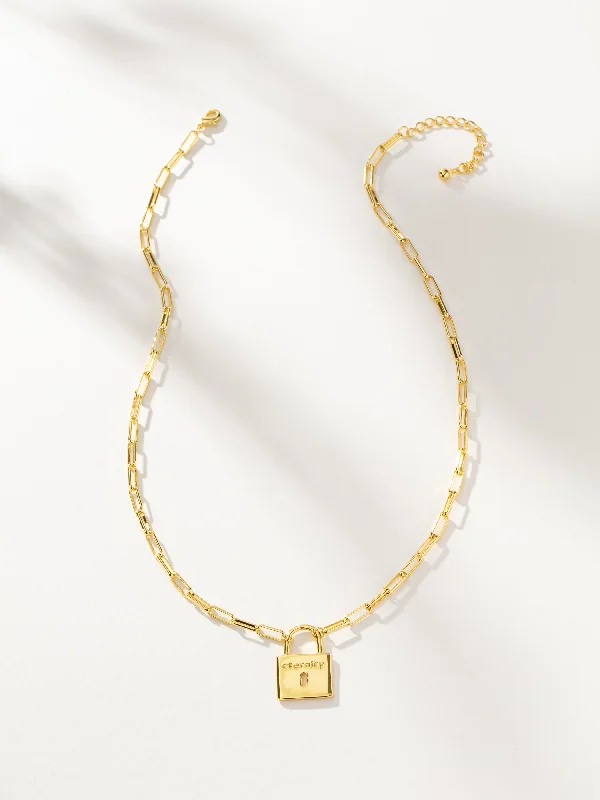 Shop Classic Women's Necklaces & Pendants with a Modern Twist-Eternity Lock Necklace Shop Classic Women's Necklaces & Pendants with a Modern Twist-Eternity Lock Necklace