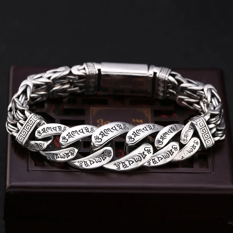 Men's Casual Bracelets-Buddha Stones Om Mani Padme Hum Engraved Peace Purity Bracelet Men's Casual Bracelets-Buddha Stones Om Mani Padme Hum Engraved Peace Purity Bracelet