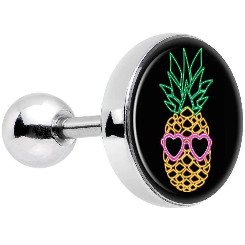 Women's Earrings – Elegant Designs for Every Personality--16 Gauge 1/4 Neon Heart Tropical Pineapple Tragus Cartilage Earring Women's Earrings – Elegant Designs for Every Personality--16 Gauge 1/4 Neon Heart Tropical Pineapple Tragus Cartilage Earring