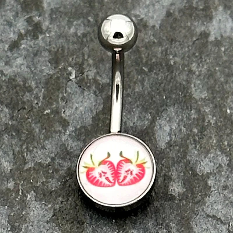 Beautiful Belly Rings for Elegant Style -Screaming Strawberry Horror Fruit Belly Ring Beautiful Belly Rings for Elegant Style -Screaming Strawberry Horror Fruit Belly Ring