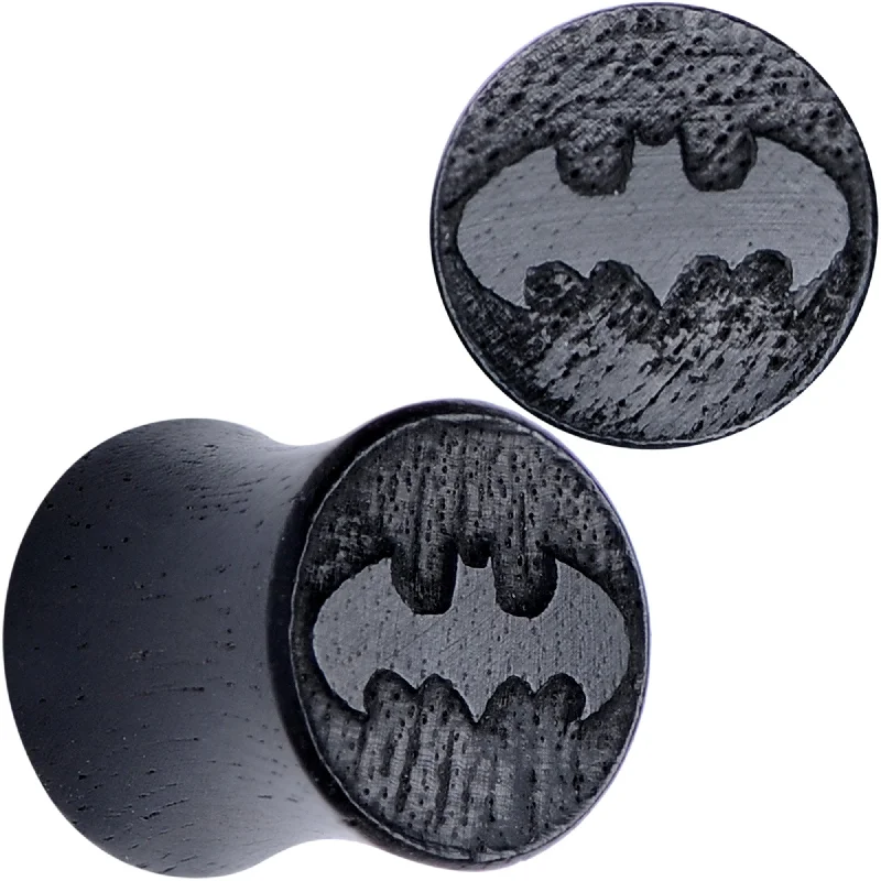 Women's Earrings – Elegant Designs for Every Personality--Licensed DC Comics Batman Iron Wood Saddle Plug Set