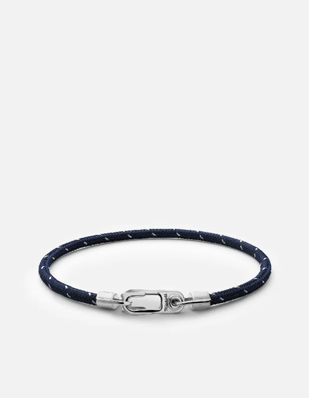 Cool Metal Chain Bracelets for Men-Annex Rope Bracelet, Sterling Silver