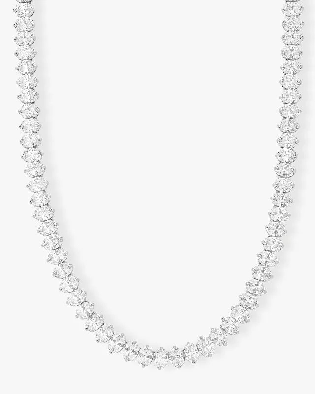 Shop Classic Women's Necklaces & Pendants with a Modern Twist-Hello Gorgeous Tennis Necklace 16" - Silver|White Diamondettes Shop Classic Women's Necklaces & Pendants with a Modern Twist-Hello Gorgeous Tennis Necklace 16" - Silver|White Diamondettes