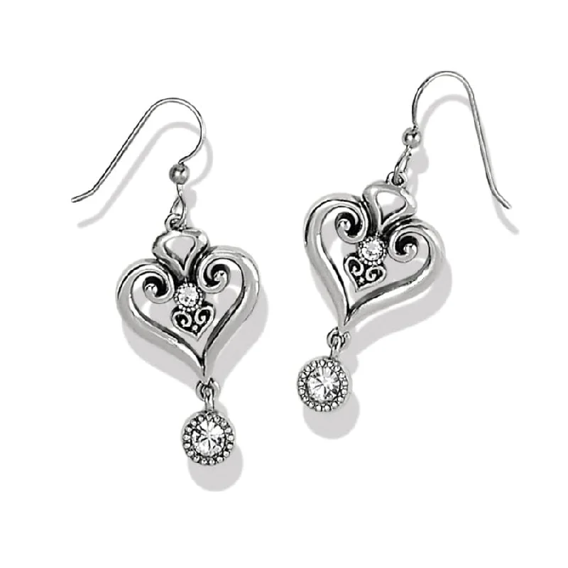 Women's Earrings – Elegant Designs for Every Personality--Alcazar Heart Glint French Wire Earrings