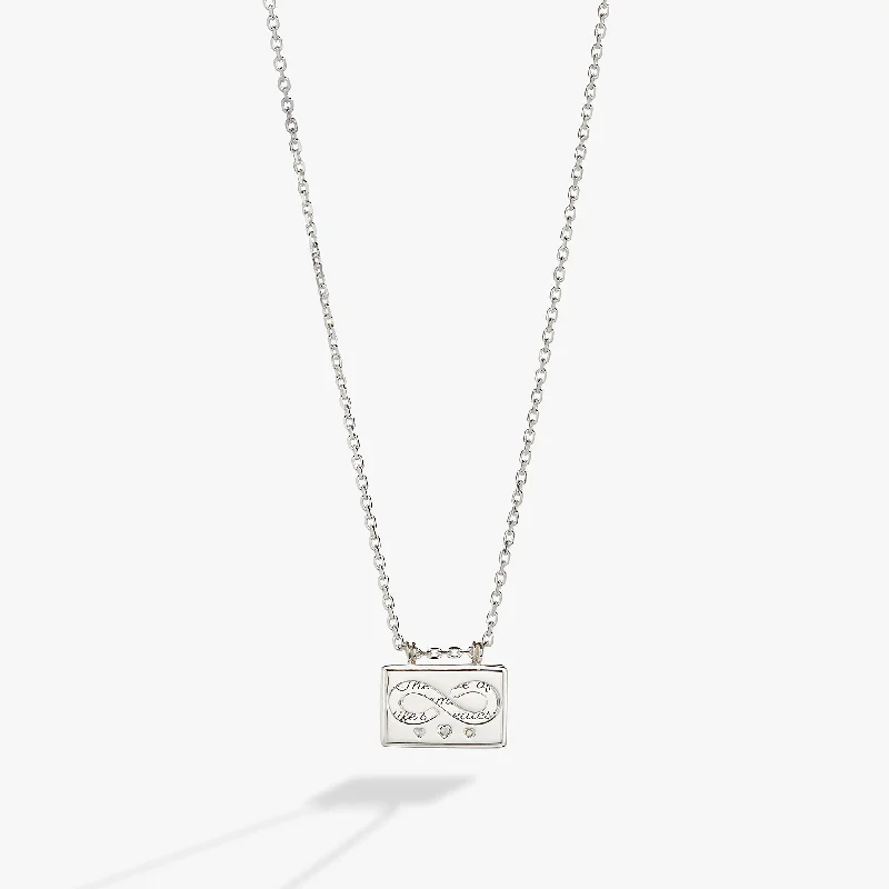 Shop Classic Women's Necklaces & Pendants with a Modern Twist-Hidden Message Infinity Affirmation Necklace Shop Classic Women's Necklaces & Pendants with a Modern Twist-Hidden Message Infinity Affirmation Necklace