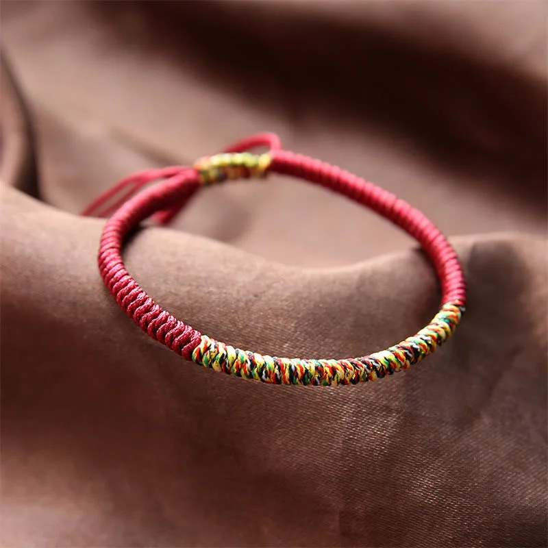 Large Crystal Bangles for Women-Buddha Stones Tibetan Handmade Multicolor King Kong Knot Luck Strength Braided Bracelet Large Crystal Bangles for Women-Buddha Stones Tibetan Handmade Multicolor King Kong Knot Luck Strength Braided Bracelet