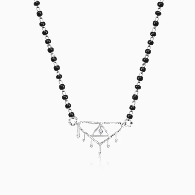 Silver Diamond Wedlock Mangalsutra