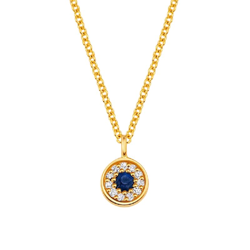 Shop Classic Women's  Necklaces & Pendants with a Modern Twist-Dainty Round Evil Eye Necklace