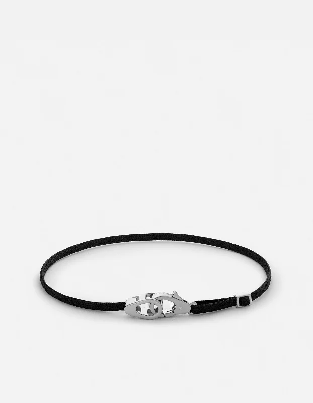 Men's Beaded Bracelets-Caden Pull Bracelet, Sterling Silver