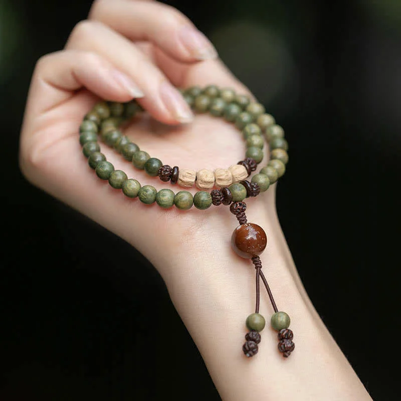Men's Bracelet Sets for Stylish Looks-Buddha Stones Green Sandalwood Positive Peace Bracelet Men's Bracelet Sets for Stylish Looks-Buddha Stones Green Sandalwood Positive Peace Bracelet