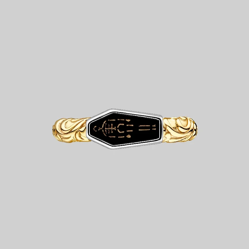 Chic Women's Rings for Fashion-Forward Looks-CRYPT. Momento Mori Skeleton Ring - Gold Chic Women's Rings for Fashion-Forward Looks-CRYPT. Momento Mori Skeleton Ring - Gold