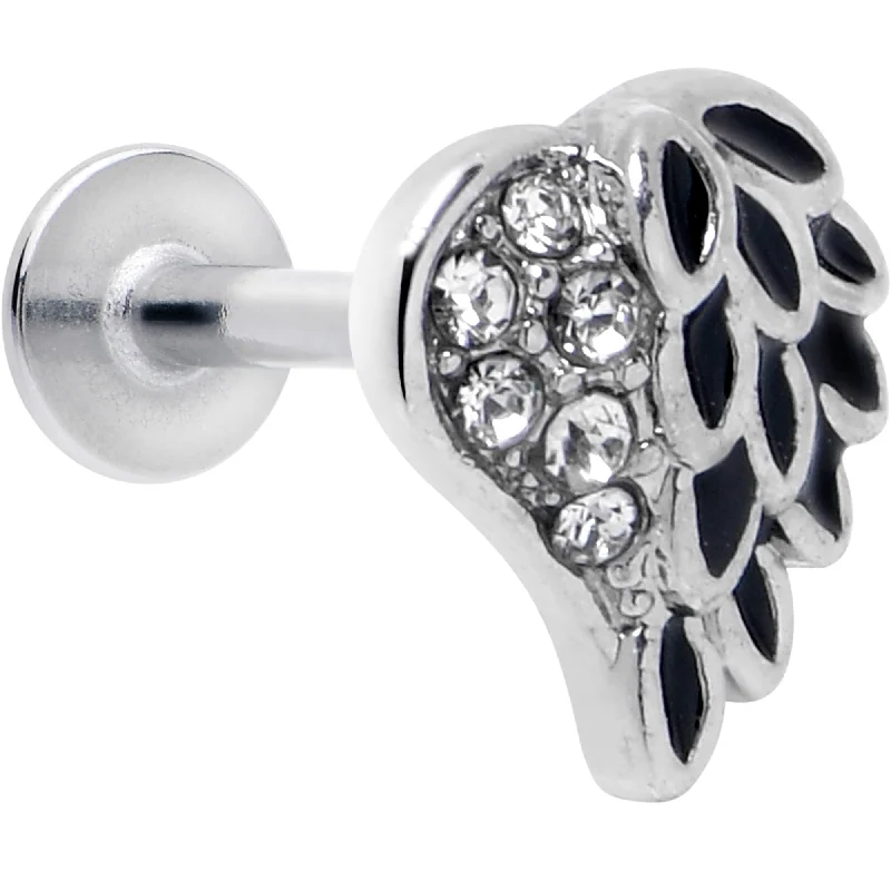 Custom Lip Rings for Personal Looks16 Gauge 5/16 Clear Gem Heavenly Heart Angel Wing Black Labret Tragus Custom Lip Rings for Personal Looks16 Gauge 5/16 Clear Gem Heavenly Heart Angel Wing Black Labret Tragus